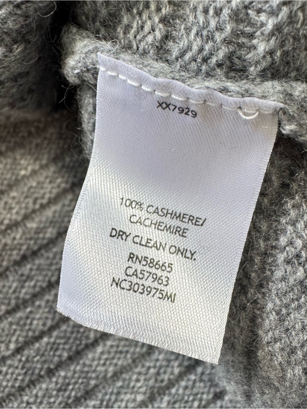 Nordstrom Collection Cashmere Sweater Women’s Medium Gray Asymmetrical Cowl Neck - Picture 6 of 8